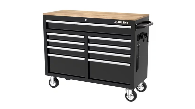 Husky workbench with storage