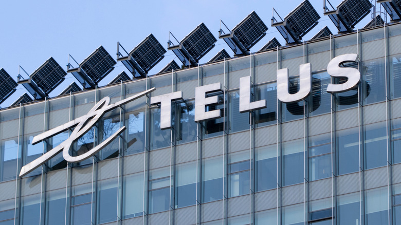 Telus headquarters building sign