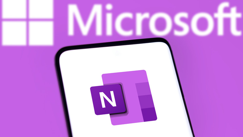 OneNote logo on smartphone