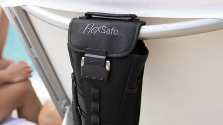 FlexSafe bag hooked to chair