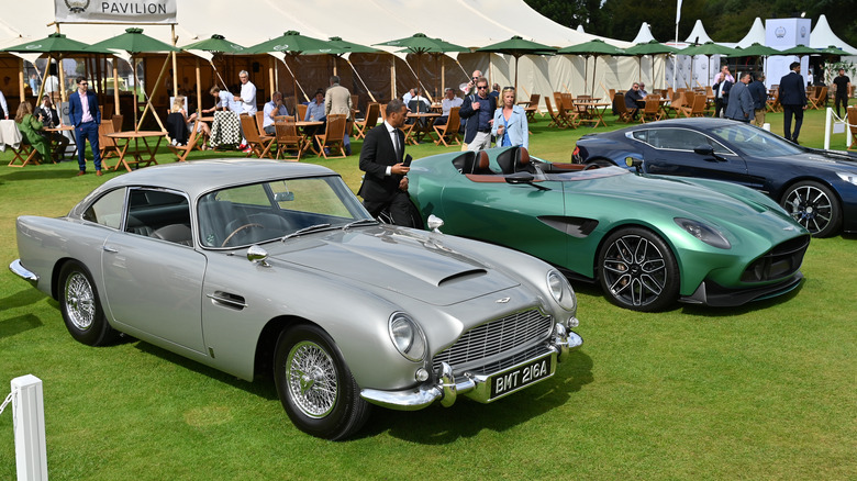 Aston Martins at a car show