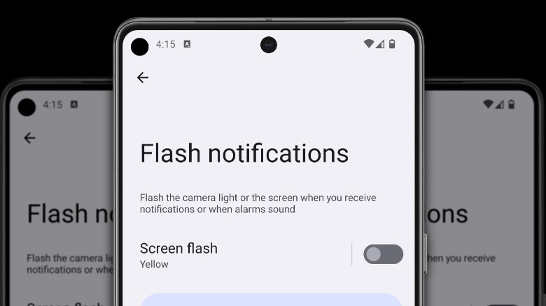 android 14 flash notifications