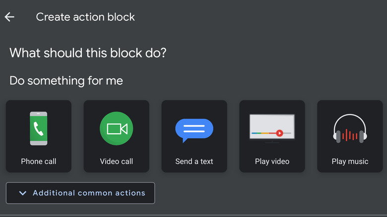 Action Blocks on Android