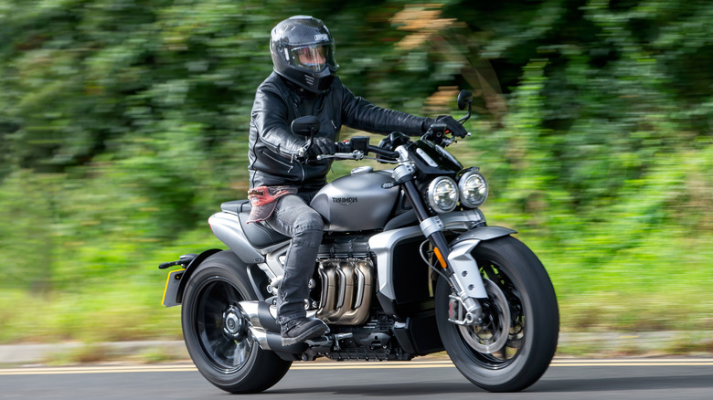 Rider on Triumph Rocket 3