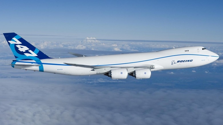 Boeing 747-8 in flight