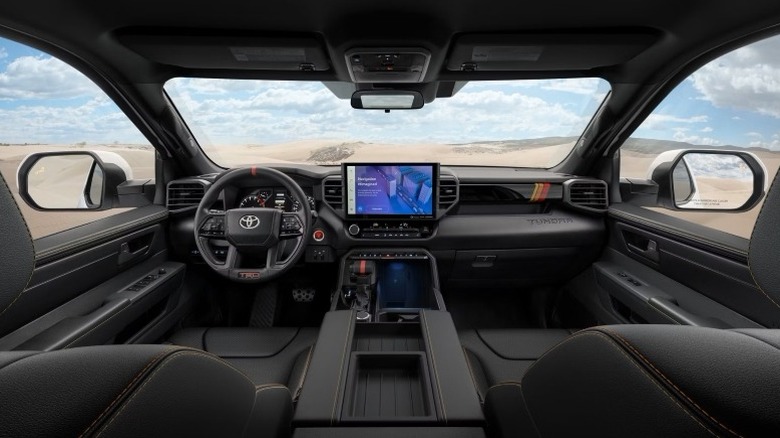 2025 Toyota Tundra TRD interior showing central infotainment system