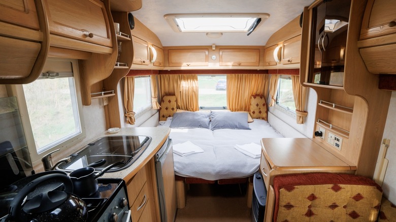 The interior of an RV