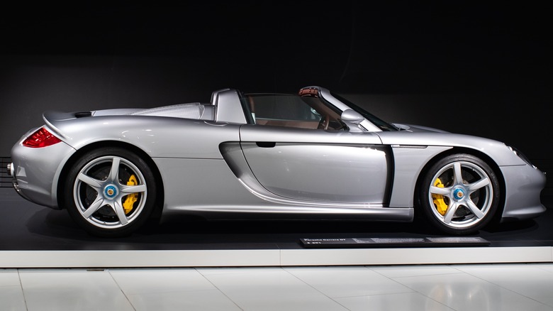 A Porsche Carrera GT on display.