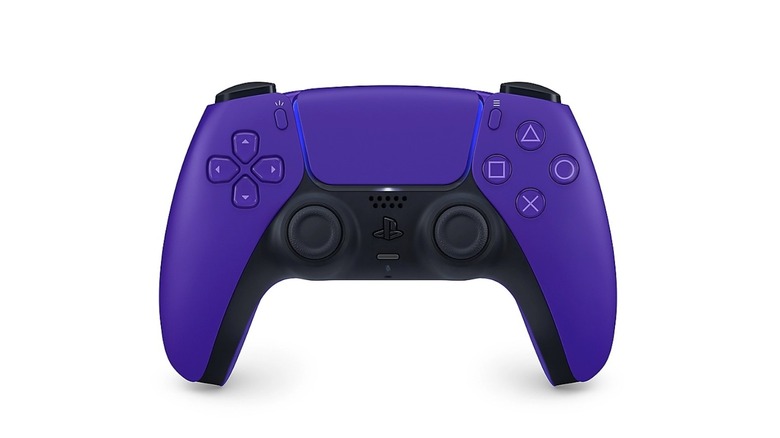 A purple PS5 controller