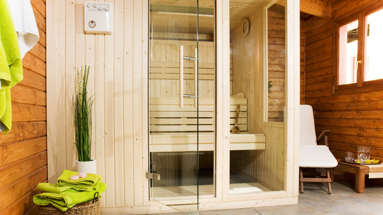 home wooden sauna