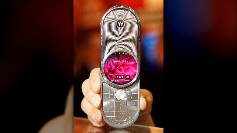 Motorola Aura cell phone open from 2008