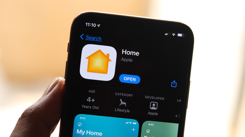 iPhone with Home app