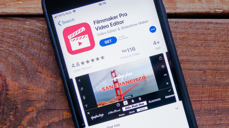 Filmmaker Pro App Store page 