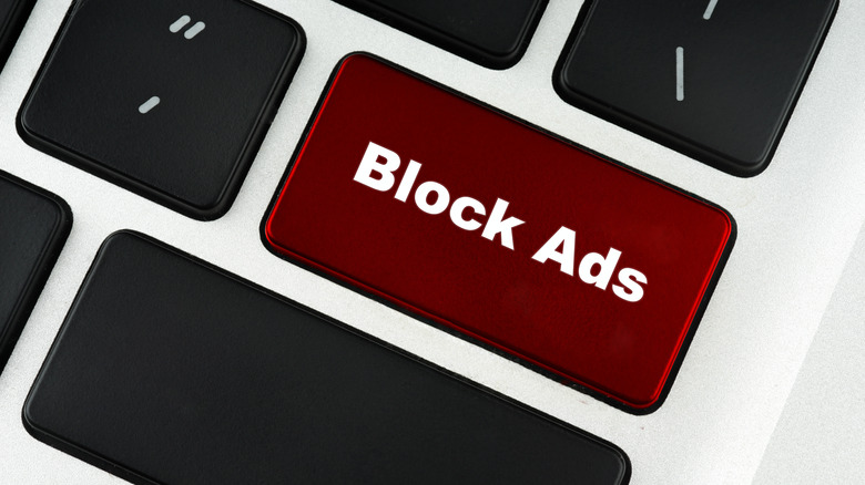 Ad blocker button