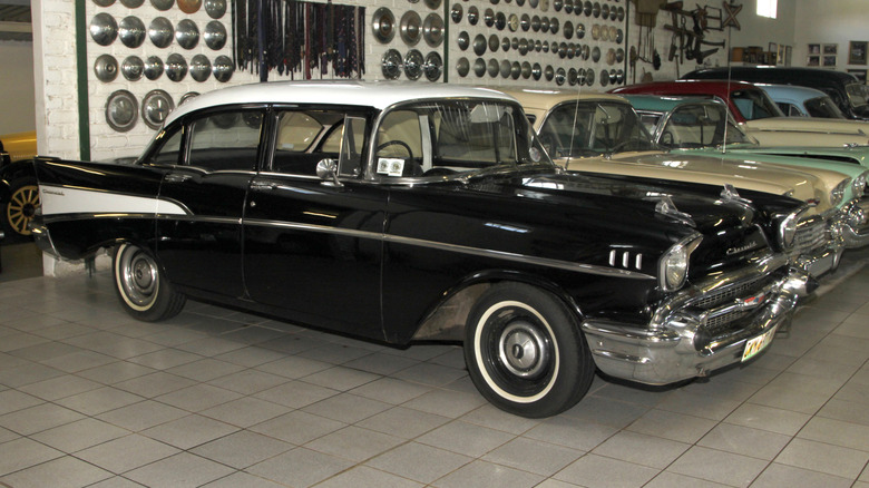 1957 Chevrolet Biscayne 4 Door Sedan Side View