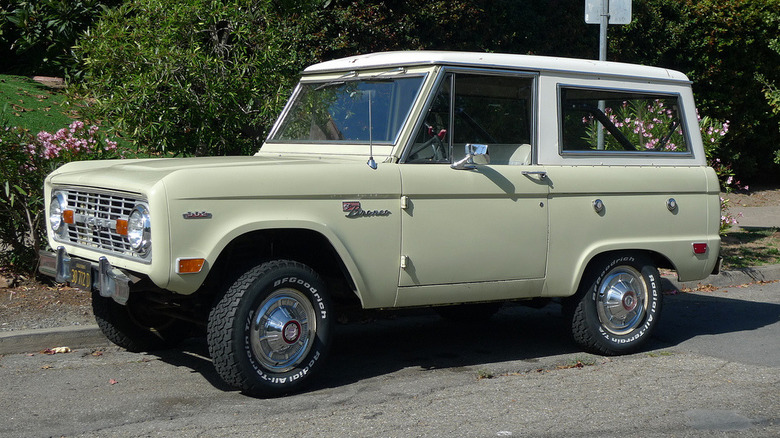 First generation Ford Bronco parked on street