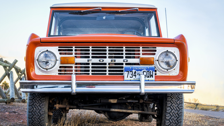 Vintage ford bronco front view