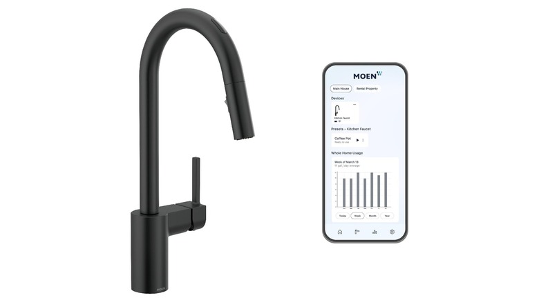 Moen smart faucet with smartphone app