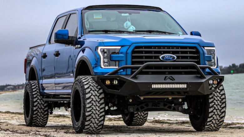 Blue Ford Truck