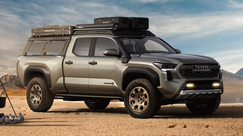 2024 Toyota Tacoma Gray with Roof Rack