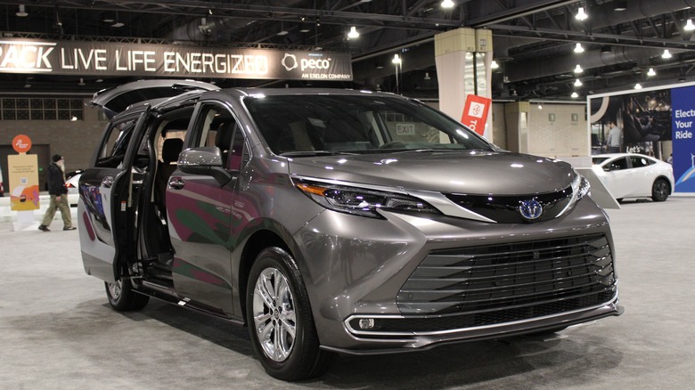 Toyota Sienna hybrid on display