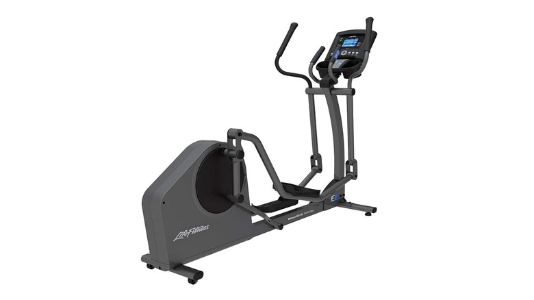 A Life Fitness E1 elliptical cross trainer.