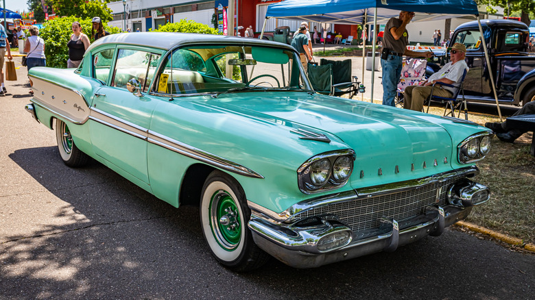 Aqua green 1958 Pontiac Chieftain