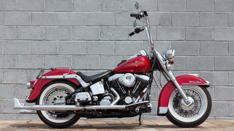 Red Harley Davidson Heritage softail