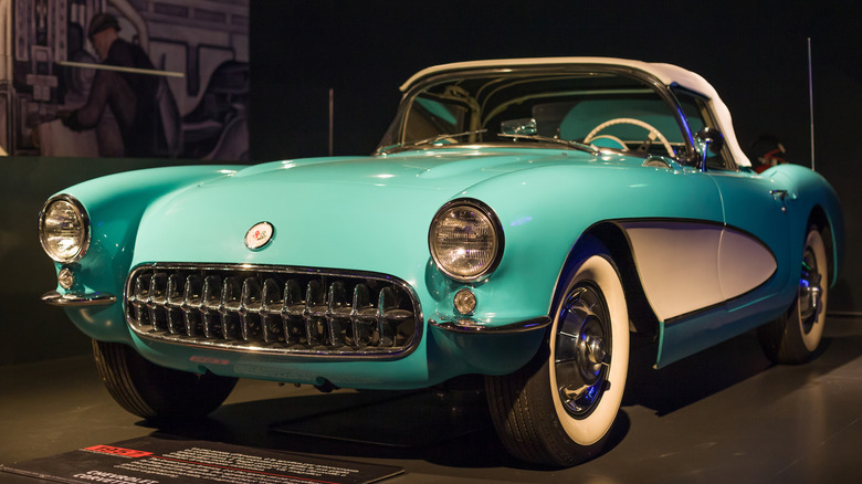 Front 3/4 view of 1957 Corvette Convertible