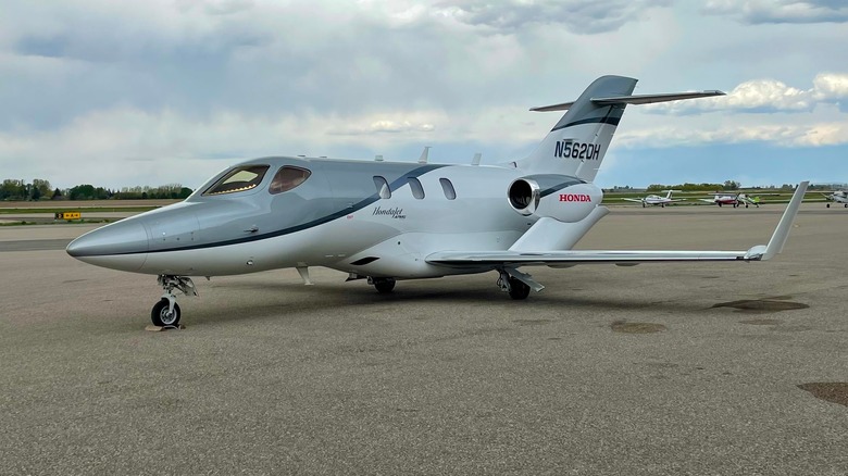 HondaJet parked at airport