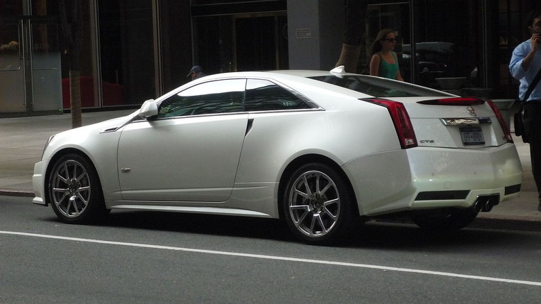 white cadillac cts-v coupe