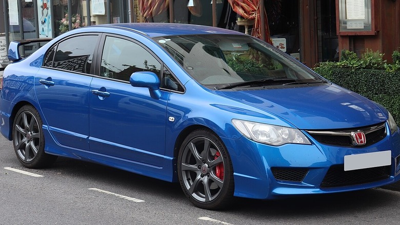 Blue 2008 honda civic type r