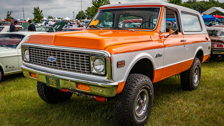 Orange and white1971 Blazer