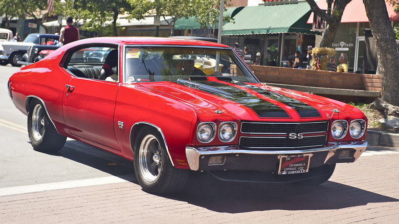 Red and black 1970 Chevelle SS