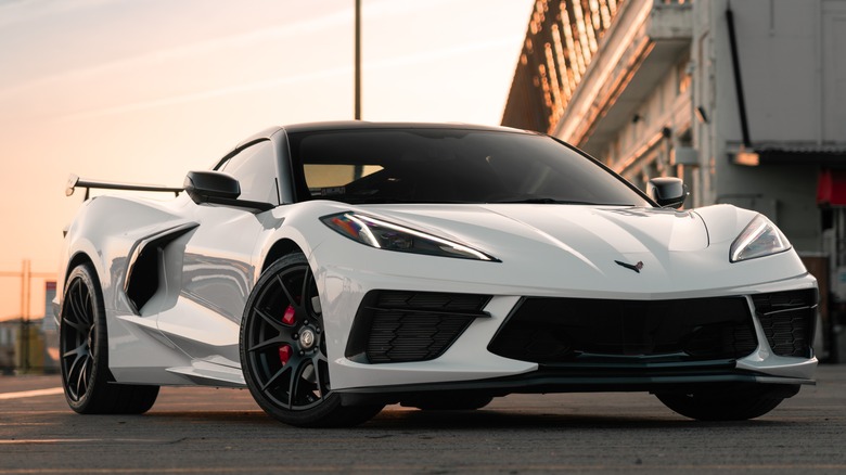 White C8 Corvette