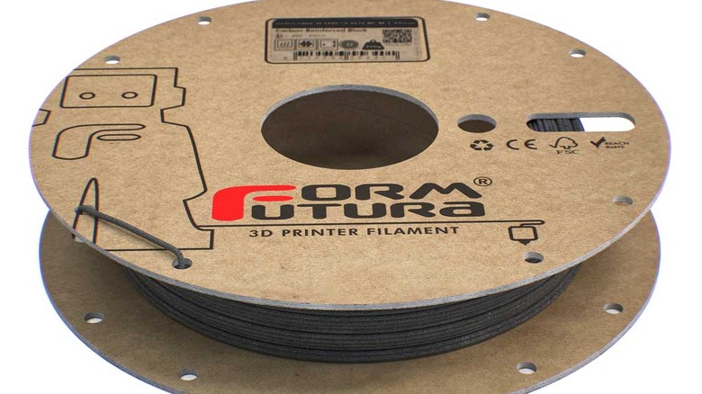 A spool of Form Futura PEEK filament