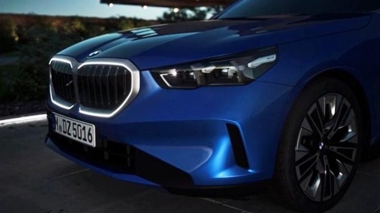 Shot of the BMW kidney grille