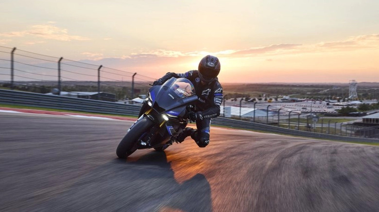 Yamaha R1M on the racetrack