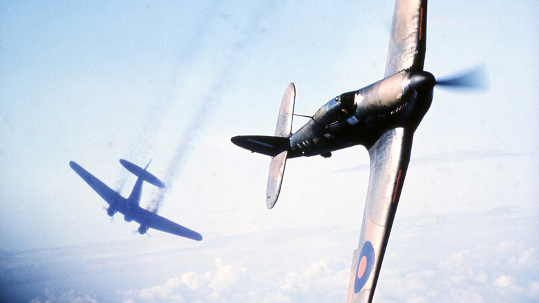 A Hawker Hurricane scoring a kill