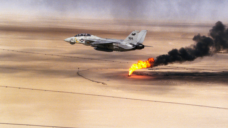 A fighter Jet over Kuwait