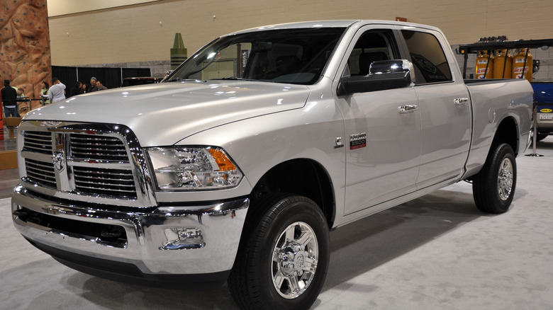 Dodge Ram Pickup in a showroom