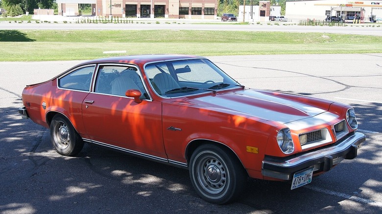 Orange and white 1976 Pontiac Astre