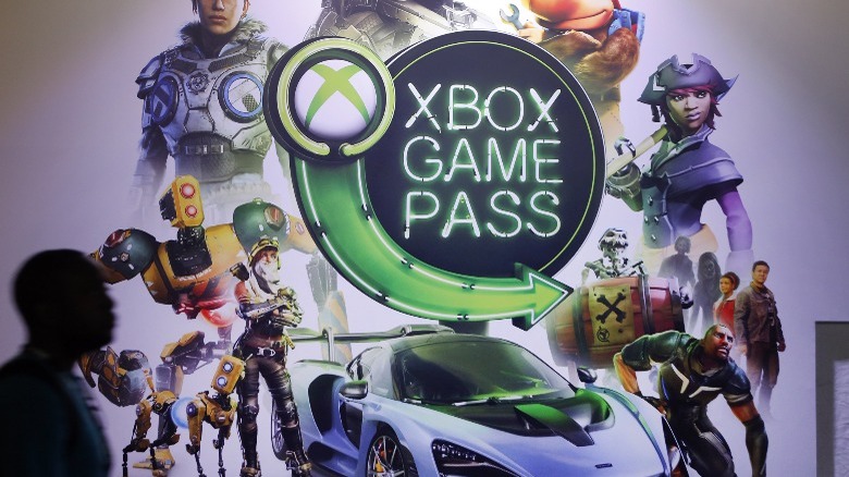 Xbox Game Pass logo on stage