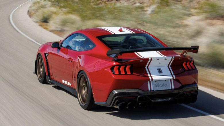 2024 Shelby Super Snake driving up a curved road