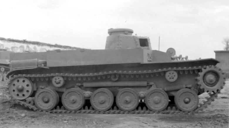 Type 97 Experimental flamethrower tank prototype photograph