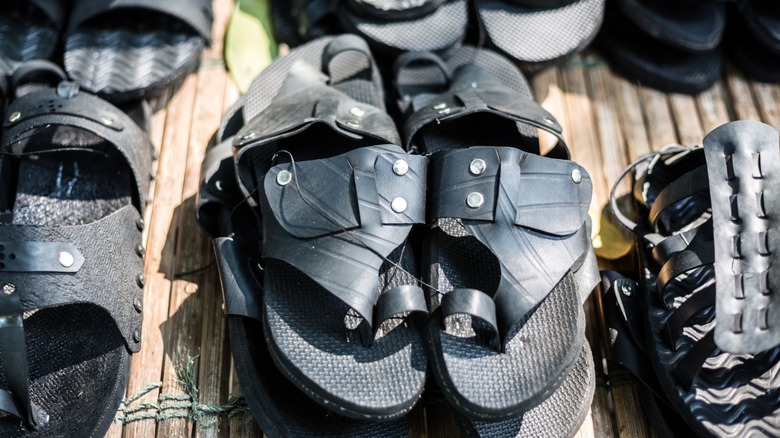 Recycled tire sandals