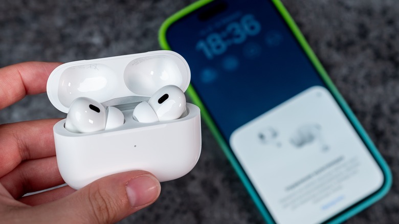 AirPods connected to iPhone