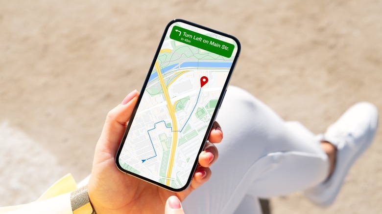 Google Maps on a smartphone