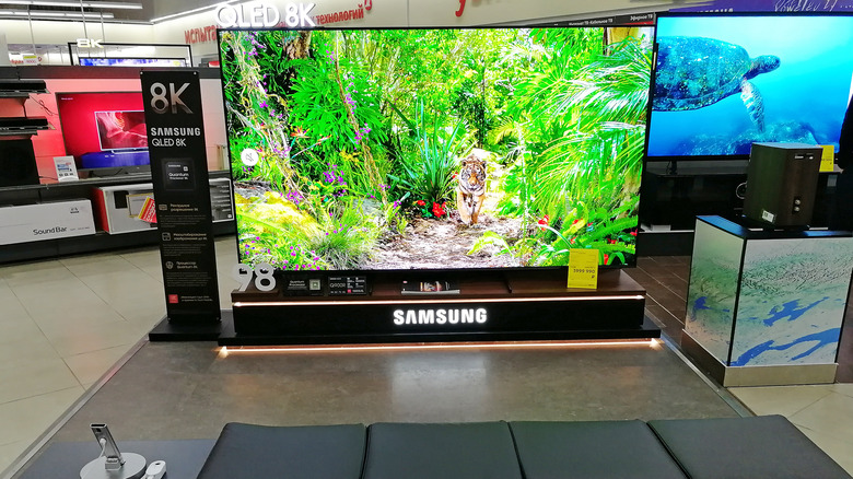 Samsung 8K TV in a retail store