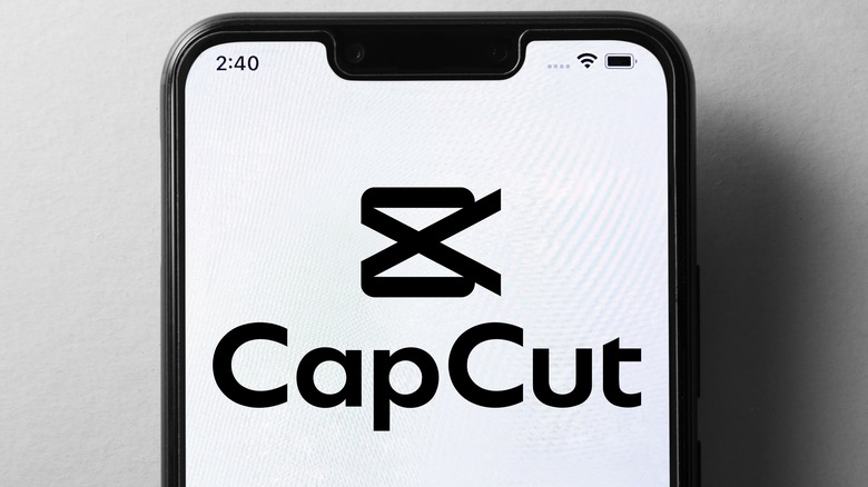Capcut logo displayed on iPhone